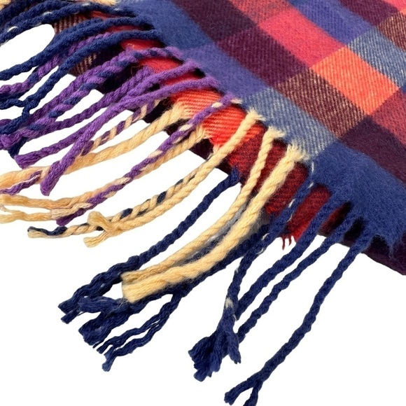 D&Y Unisex Classic Softer Than Cashmere Plaid Fringe Scarf - Picture 5 of 6
